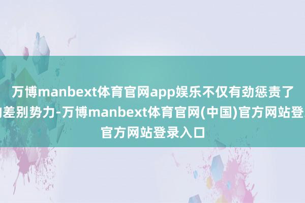 万博manbext体育官网app娱乐不仅有劲惩责了岛内的差别势力-万博manbext体育官网(中国)官方网站登录入口