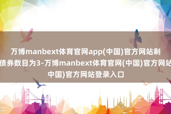 万博manbext体育官网app(中国)官方网站剩余未回售债券数目为3-万博manbext体育官网(中国)官方网站登录入口