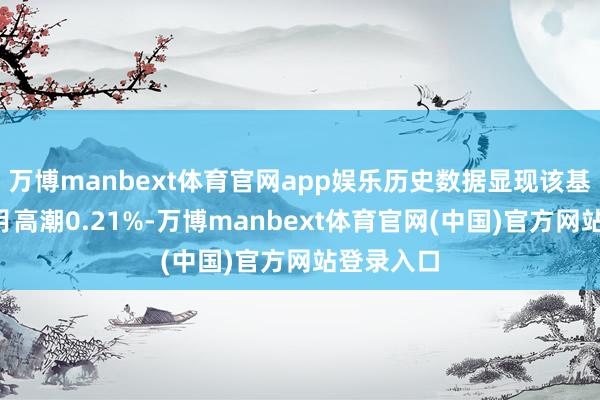 万博manbext体育官网app娱乐历史数据显现该基金近1个月高潮0.21%-万博manbext体育官网(中国)官方网站登录入口