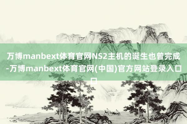 万博manbext体育官网NS2主机的诞生也曾完成-万博manbext体育官网(中国)官方网站登录入口