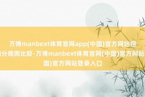 万博manbext体育官网app(中国)官方网站但与其他细分阛阓比较-万博manbext体育官网(中国)官方网站登录入口