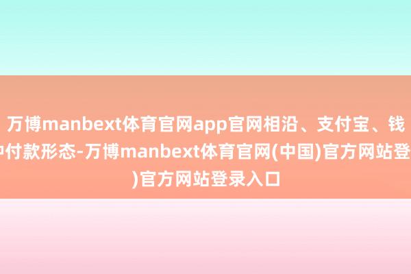 万博manbext体育官网app官网相沿、支付宝、钱包 3 种付款形态-万博manbext体育官网(中国)官方网站登录入口